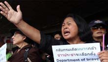 泰国曼谷发生反政变示威集会